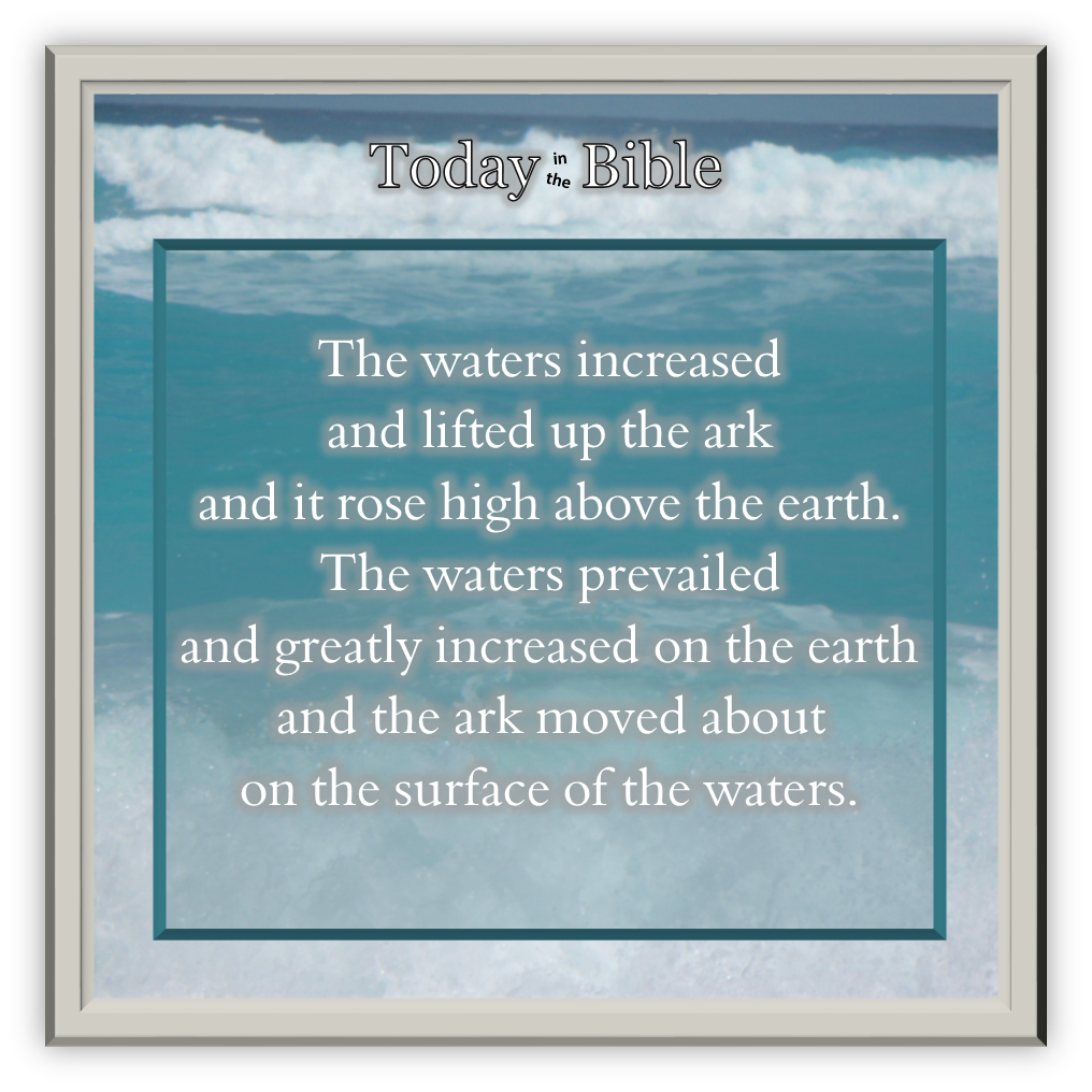 Kislev 8 – And the ark moved about on the surface of the waters…