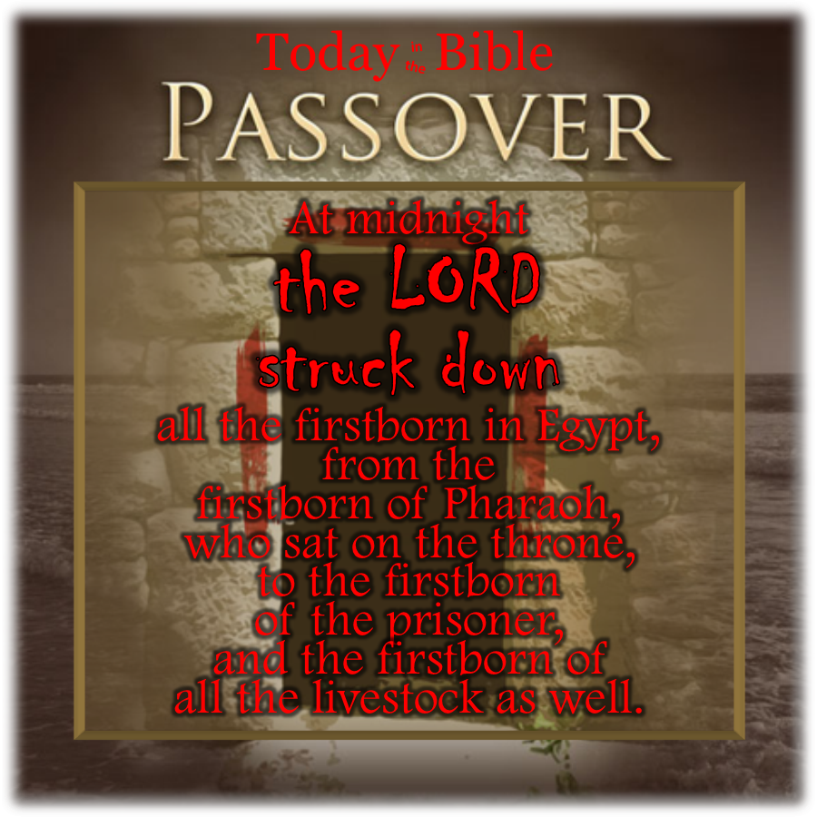 Nisan 15 – At midnight the LORD struck down all the firstborn in Egypt…