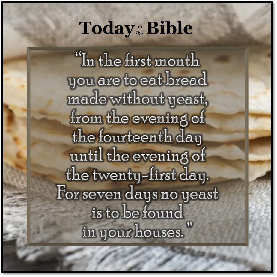 Nisan 21 – …until the evening of the twenty-first day